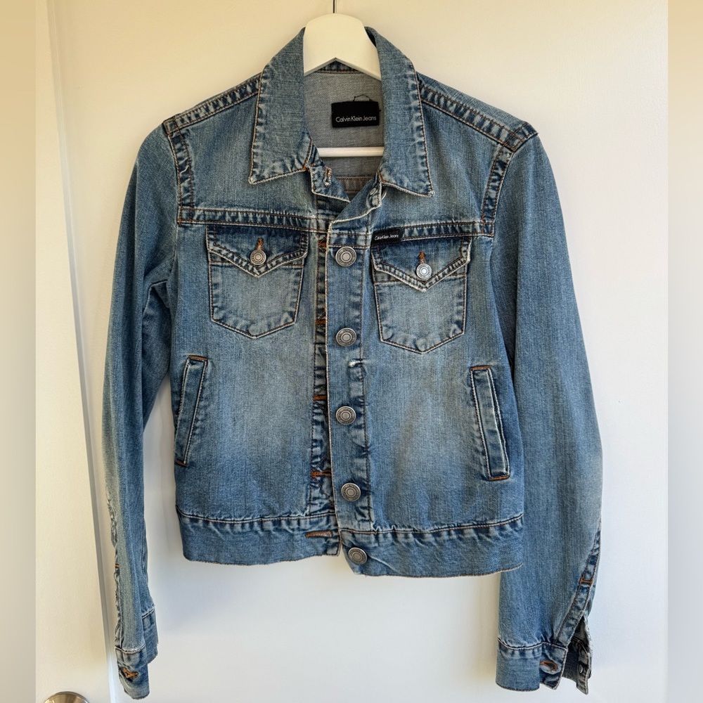 Calvin Klein Women's Light Blue Denim Jacket